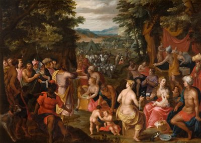 Moses Striking the Rock by Hendrik van the Elder Balen